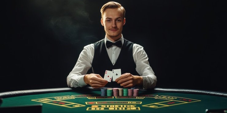 judulbet88 Live dealer spinning the roulette wheel